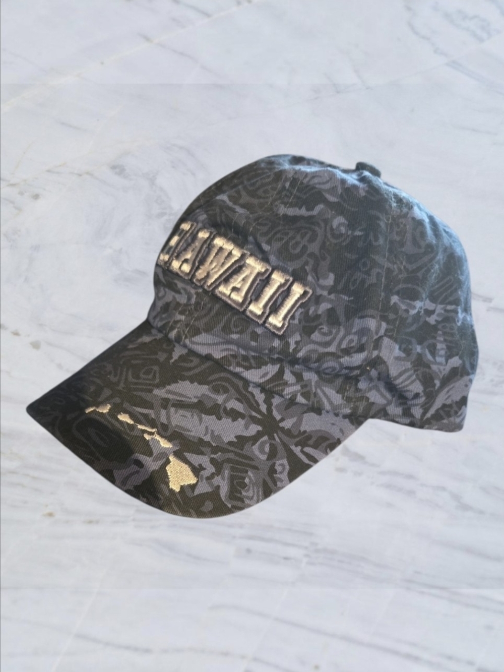 Island Crew Hawaii Floral Camo Hat W  Embroidery - Adjustable EUC